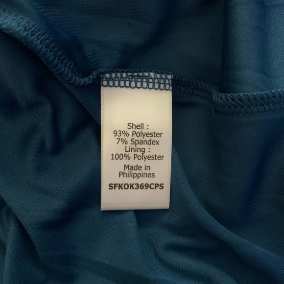 MIX x 41HAWTHORNE Teal Blue & Gold Demask A-Line‎ Dress - NWT - Picture 11 of 11